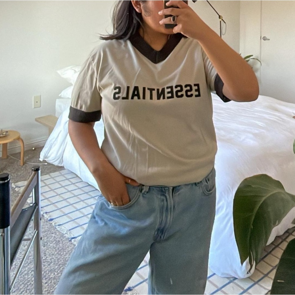 Essentials V Neck Tee - image 1